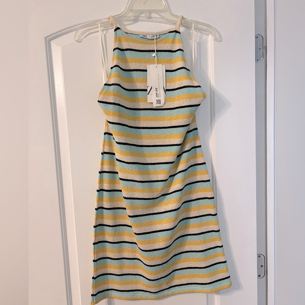 ZARA Striped Sleeveless Dress